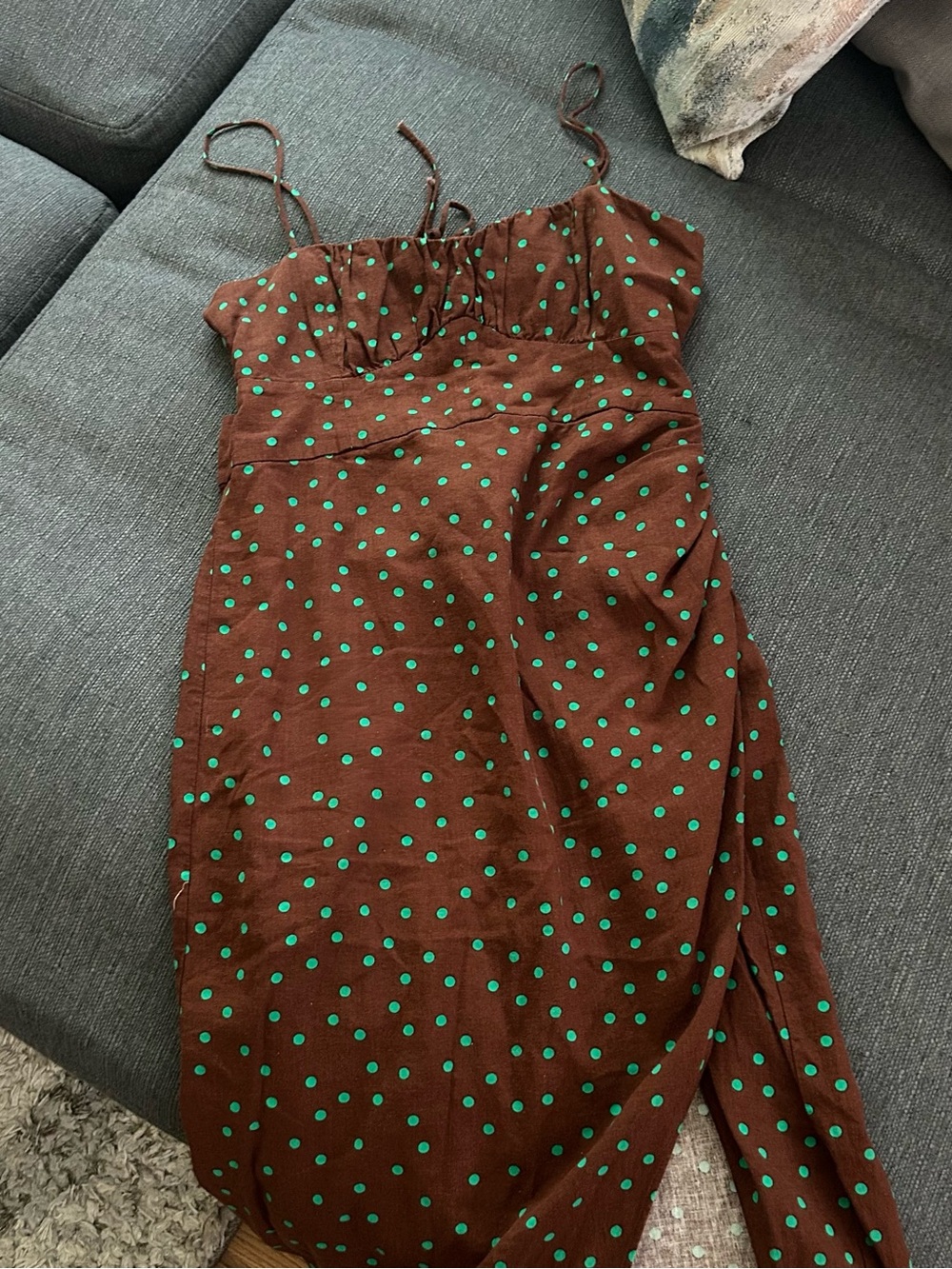 Zara Brown Slip Dress
